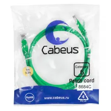 Патч-корд U/UTP, категория 6, 2xRJ45/8p8c, неэкранированный, зеленый, PVC, 1м