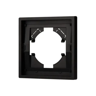 Рамка пластиковая FRM-TENDO-PL-1-BK, Чёрный, 1 пост