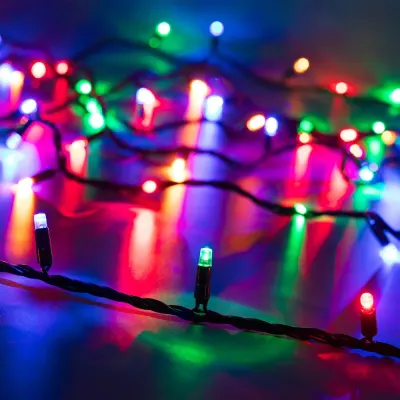 Гирлянда светодиодная декоративная ARD-STRING-CLASSIC-10000-BLACK-100LED-LIVE RGB 230V, 7W ARDCL, IP65