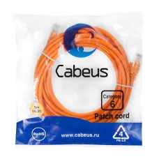 Патч-корд U/UTP, категория 6, 2xRJ45/8p8c, неэкранированный, оранжевый, PVC, 5м