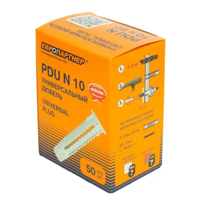 Дюбель универсальный нейлоновый ЕВРОПАРТНЕР PDU N 10х60mm (50шт)