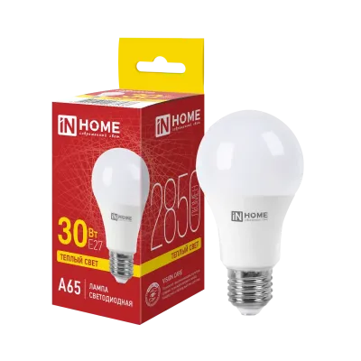 Лампа светодиодная LED-A65-VC 30Вт 230В Е27 3000К 2850Лм IN HOME