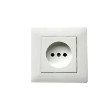 Розетка без заземления 16А (керамика) KAREA RIZZ белый