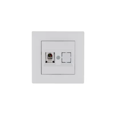 Розетка компьютерная CAT5+гнездо KAREA RIZZ белый
