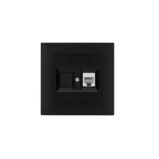 Розетка компьютерная CAT5+гнездо KAREA RIZZ STAR черный
