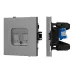 Механизм компьютерной розетки двойной SCT-TENDO-MPC2-PL-GR, RJ-45, CAT6, Серый