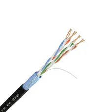 Витая пара F/UTP cat5e 4х2х24AWG черный PE OUT 305м