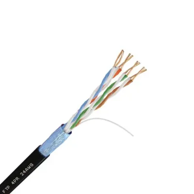 Витая пара F/UTP cat5e 4х2х24AWG черный PE OUT 305м
