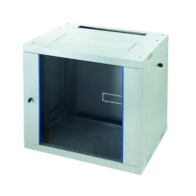Шкаф настенный Racknet F30 18U 600 x 450, передняя дверь стеклянная, светло-серый