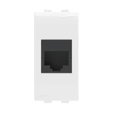 Комп.роз. RJ45 кат.5e, Brava, белая, 1мод