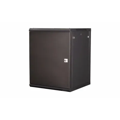 Шкаф 19'' телекоммуникационный настенный, 15U 769х600х600 мм, дверь металл, черный