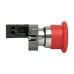 Кнопка BS542 поворотная красная грибок NC IP65 EK2