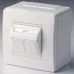 Коробка в сборе с 2 розетками RJ45, кат.5е (телефон / компьютер), белая Коробка в сборе с 2 розетками RJ45, кат.5е (телефон / компьютер), белая