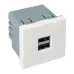 Розетка USB, сила тока 2.1 А (2 гнезда) без индикатора