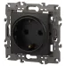 14-2101-05 ЭРА Розетка 2P+E Schuko, 16A-250В, IP20, Эра Elegance, антрацит (10/100/2800)