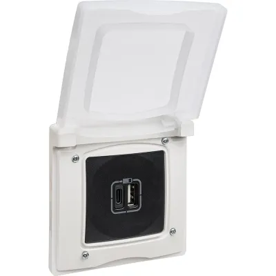 Розетка USB A+C 15Вт антрацит ETIKA