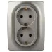 Розетка ЭРА Серия 12 12-2106-16 , 2X2P+E Schuko, 16А-250В, титан Розетка ЭРА Серия 12 12-2106-16 , 2X2P+E Schuko, 16А-250В, титан
