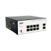 Коммутатор неуправляемый промышленный с обл. упр. 8x100Мбит/с (RJ45 с PoE+), 2x1Гбит/с (RJ45) + 2x1Гбит/с (SFP) 120Вт