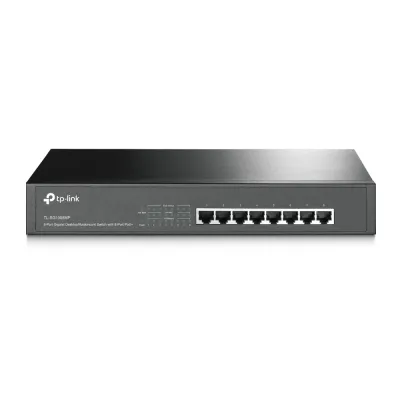 Коммутатор неуправляемый 8 портов RJ45 10 100 1000 Мб/с PoE 153 Вт