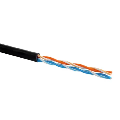 Витая пара U/UTP кат 5e 2 пары V-LINK 22AWG нг(A)-HF OUT/IN черный