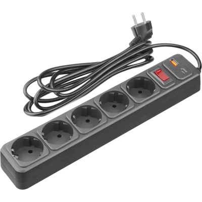 Сетевой фильтр ОНЛАЙТ 90 884 OSP-USB-05-300-ESC-3х0.75-BL
