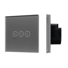 Выключатель сенсорный SWT-OMALI-S03-ZB-GR 250V, 10A, Zigbee Стекло