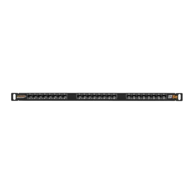Патч-панель 19'' 0.5U 24 порта Кат 5e RJ45/8P8C UTP черная