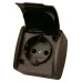 Розетка 2П+3 открытой установки IP54 16А с крышкoйшоколад Селигер TDM SQ1818-0213 TDM ELECTRIC
