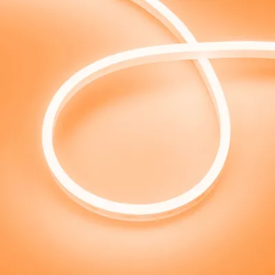 Лента герметичная AURORA-PS-A120-12x6mm 24V Amber 10 W/m, IP65, 2835, 5m, силикон