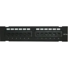 Патч-панель 10`` 1U, 12 портов, Cat 5е настенная