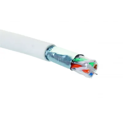 Кабель категории 6, U/UTP, 4 пары, 23 AWG, нг(A)-HF, внешней/внутренней прокладки, черный, коробка 305 м