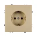 Механизм электрической розетки SCT-NOBE-MEU1-SFPL-GD 230V, 16A, Золото светлое, 1 пост