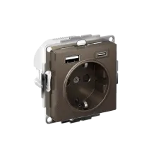 ATLASDESIGN РОЗЕТКА 16А c 2 USB A+C, 5В/2,4А/3,0А, 2х5В/1,5А, механизм, МОККО