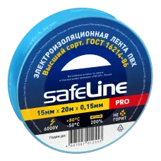 Изолента ПВХ синяя 15мм 20м Safeline