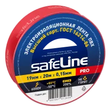 Изолента ПВХ красная 19мм 20м Safeline