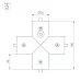 Соединитель профиля ROUND-D36-360-X90 (ARL, металл)