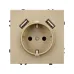 Механизм розетки с USB зарядкой SCT-NOBE-MUAA-SFPL-GD 230V, 16A, Золото светлое, 3 поста