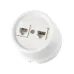 Розетка телефонная RJ11 + компьютерная RJ45 белая Болонь TDM