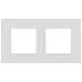 Рамка для розеток и выключателей ЭРА Elegance 14-5012-01М Classic, на 2 поста, белый матовый