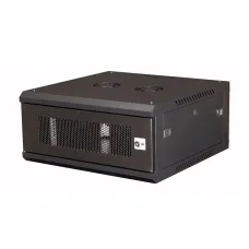 Шкаф 19'' телекоммуникационный настенный, 4U 280х600х600 мм, дверь перфорация, черный