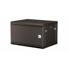 Шкаф 19'' телекоммуникационный настенный, 6U 368х600х450 мм, дверь металл, черный
