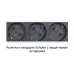 Блок розеток для 19' шкафов, вертикальный, 10 розеток Schuko, 10 розеток IEC 320 C13, 16А, автомат защиты, алюминиевый корпус, клеммная колодка
