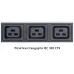 Блок розеток для 19' шкафов, вертикальный, 10 розеток IEC 320 C19, 20 розеток IEC 320 C13, 32А, автомат защиты, алюминиевый корпус, клеммная колодка