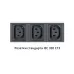 Блок розеток для 19' шкафов, вертикальный, 10 розеток Schuko, 10 розеток IEC 320 C13, 16А, автомат защиты, алюминиевый корпус, клеммная колодка