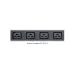 Блок розеток для 19' шкафов, вертикальный, 10 розеток IEC 320 C19, 14 розеток IEC 320 C13, 10А, автомат защиты, алюминиевый корпус, шнур с вилкой IEC 320 С14 2м