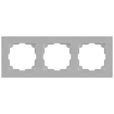 Рамка для розеток и выключателей Intro Accent 6-503-03 на 3 поста, СУ, алюминий
