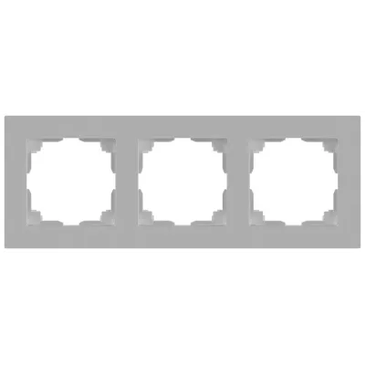 Рамка для розеток и выключателей Intro Accent 6-503-03 на 3 поста, СУ, алюминий