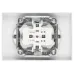 Розетка Intro Accent 6-208-01 , 2X2P+E Schuko со шторками, 16А-250В, IP20, СУ, AL/CU, белый