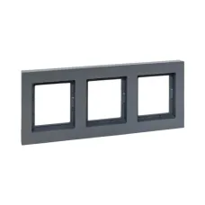 Рамка 3-местная IP44  графит.  пластик Эпика EKF
