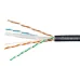 Витая пара UTP (U/UTP), категория 6, 4 пары (23 AWG), одножильный, для внутренней и внешней прокладки (+75 C - -40), LSZH-UV (25 м)